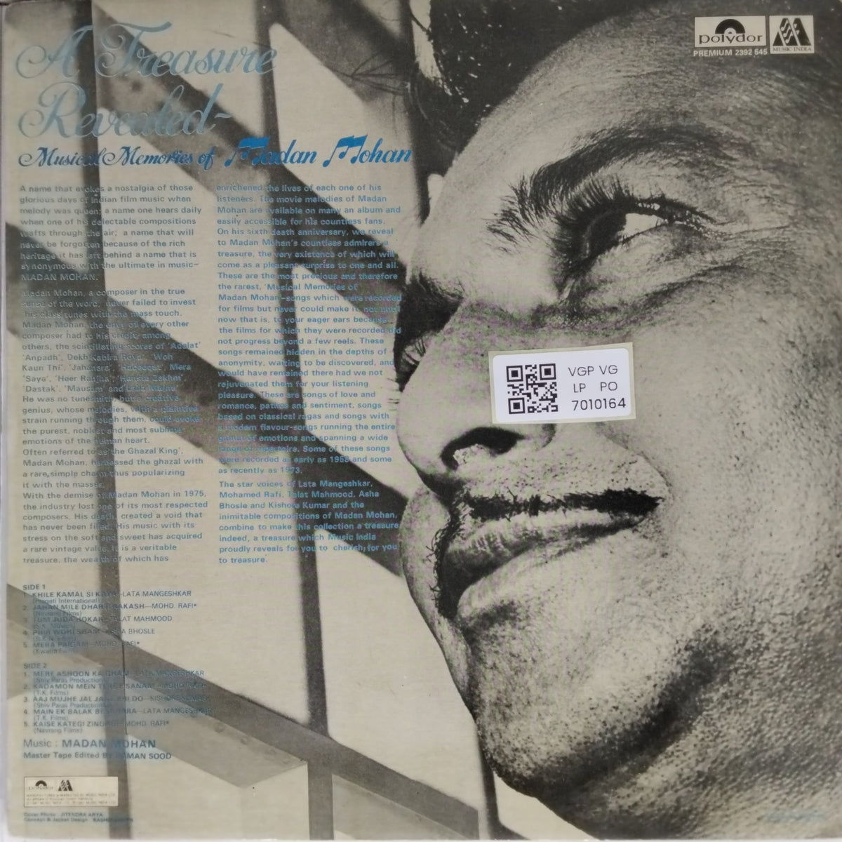Madan Mohan - A Treasure Revealed (Vinyl)