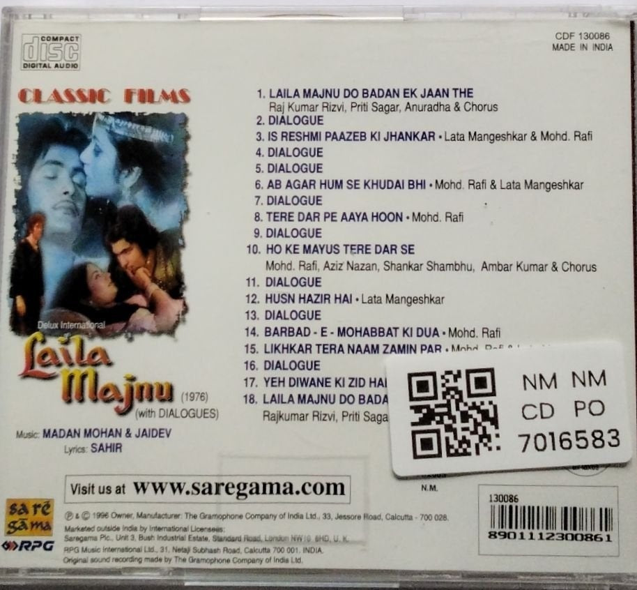 Madan Mohan, Jaidev - Laila Majnu (CD)