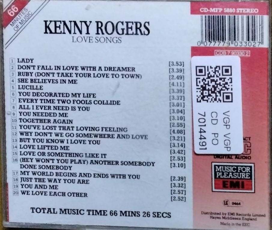 Kenny Rogers - Love Songs (CD)