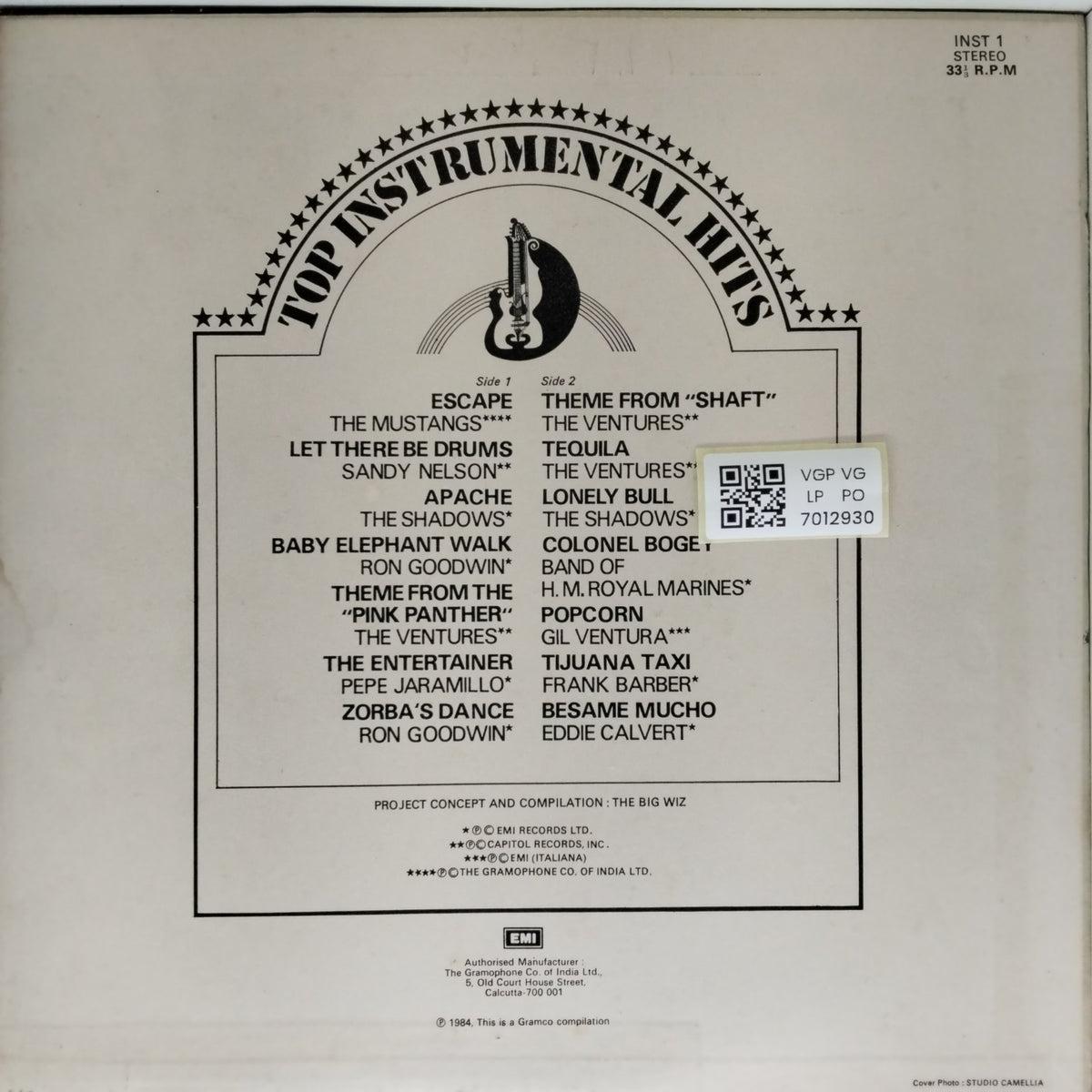 Various - Top Instrumental Hits (Vinyl)