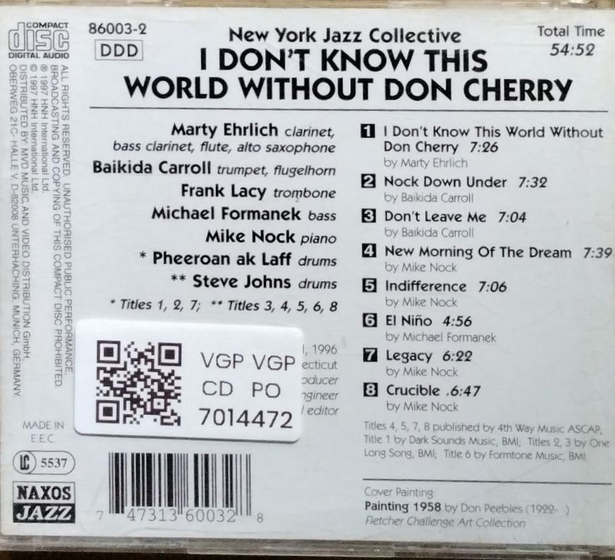 New York Jazz Collective - I Don't Know This World Without Don Cherry (CD)
