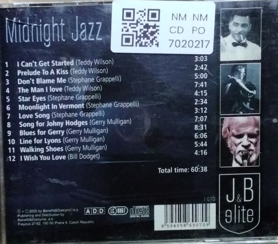 Teddy Wilson, Stephane Grappelli, Gerry Mulligan - Midnight Jazz (CD)