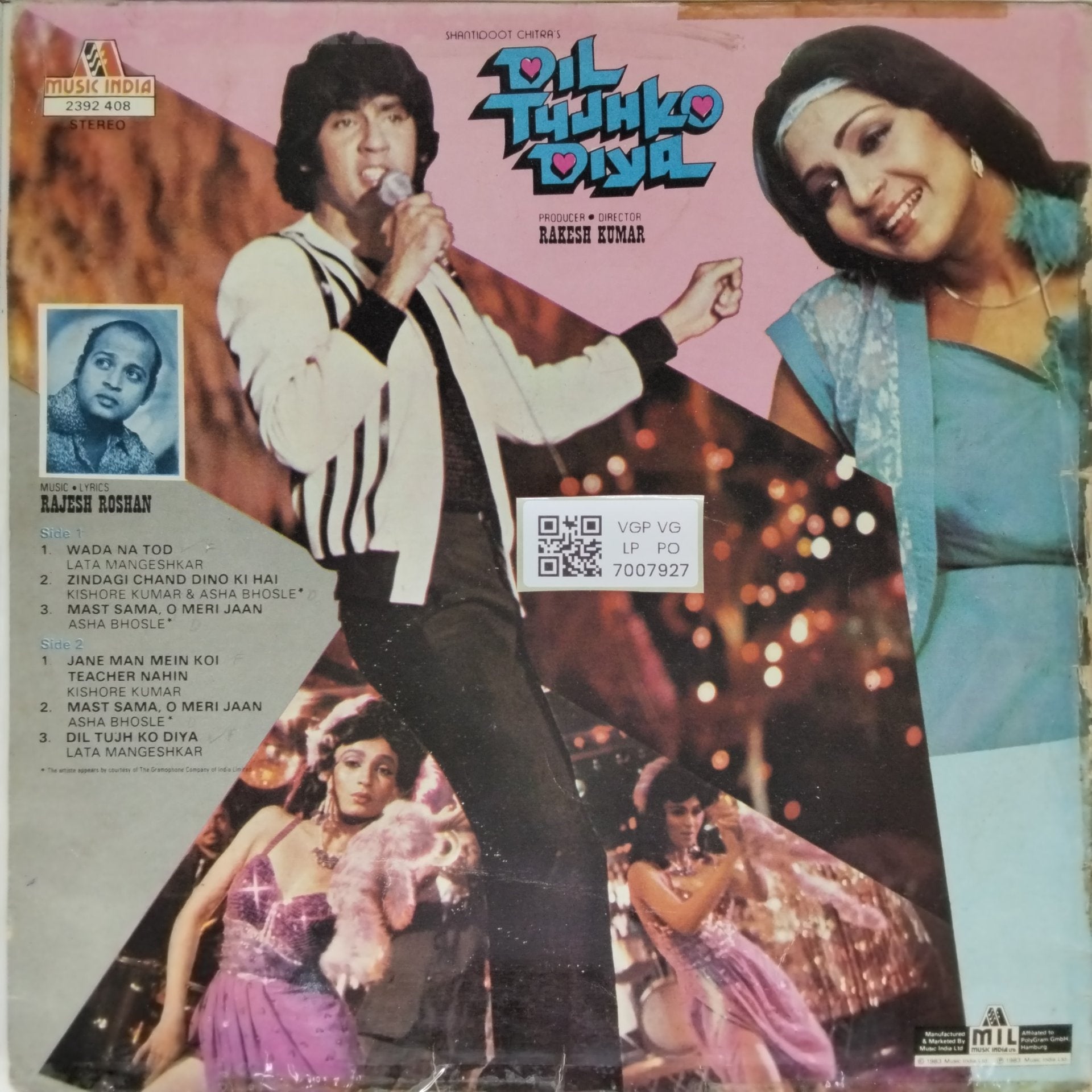 Rajesh Roshan - Dil Tujhko Diya (Vinyl)