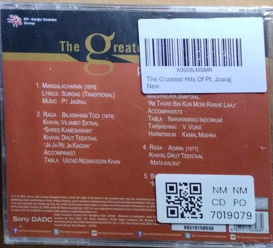Pt. Jasraj - The Greatest Hits of Pt. Jasraj (CD)