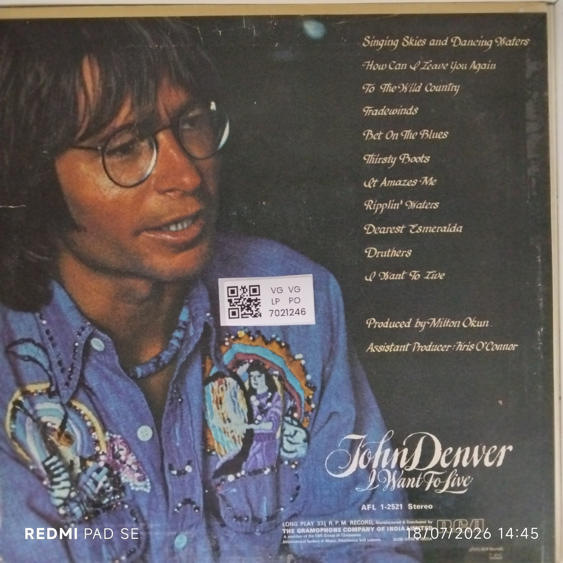 John Denver - I Want To Live (Vinyl)