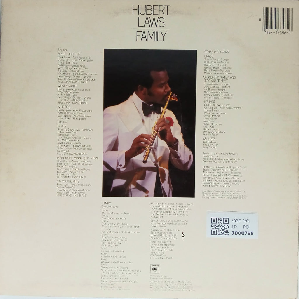 Hubert Laws - Family (Vinyl)