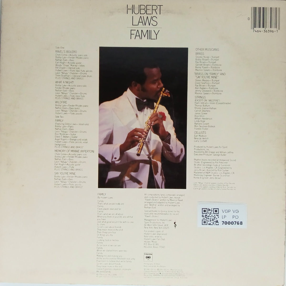 Hubert Laws - Family (Vinyl)