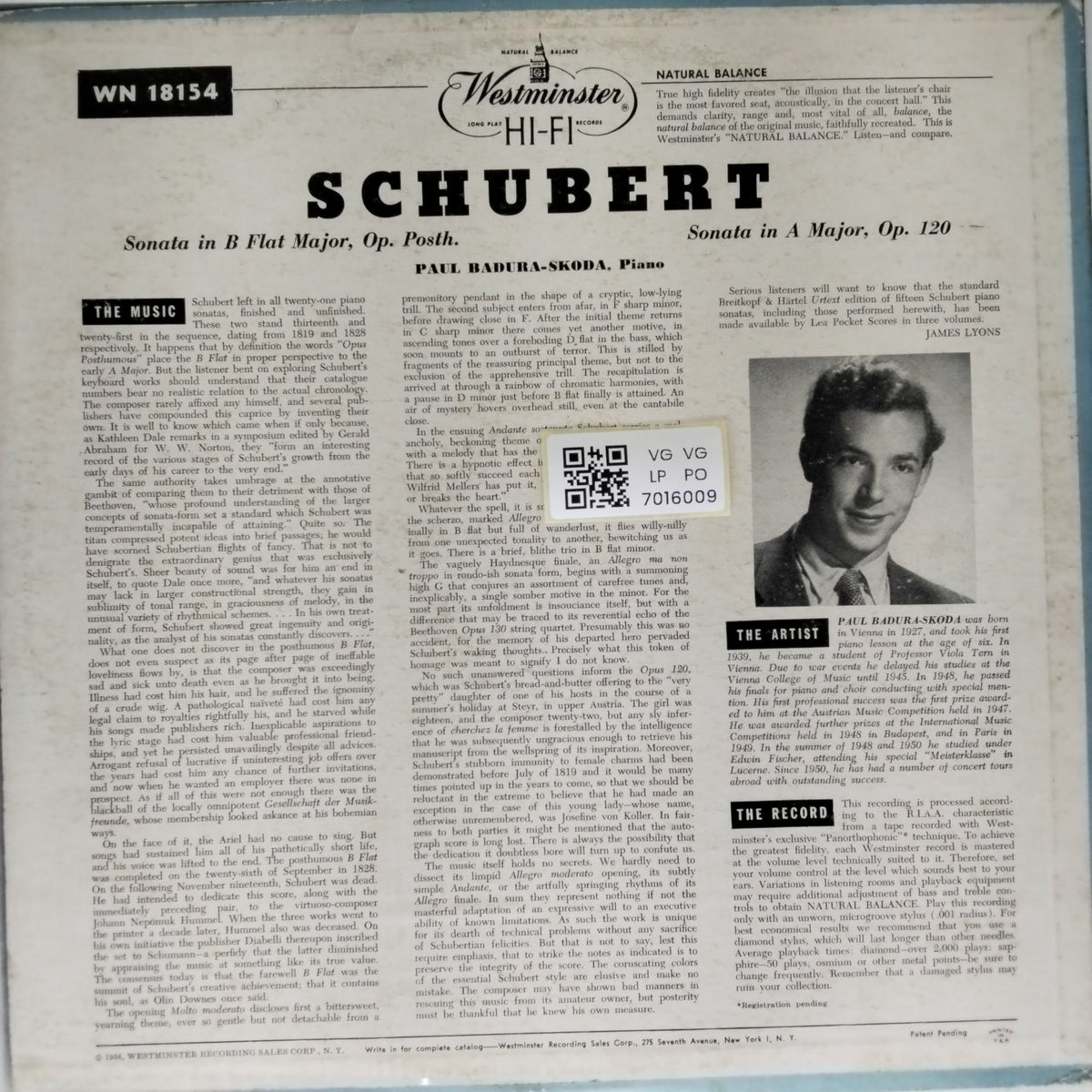 Paul Badura-Skoda - Schubert - Sonata in A Major, Sonata in B Flat Major (Vinyl)
