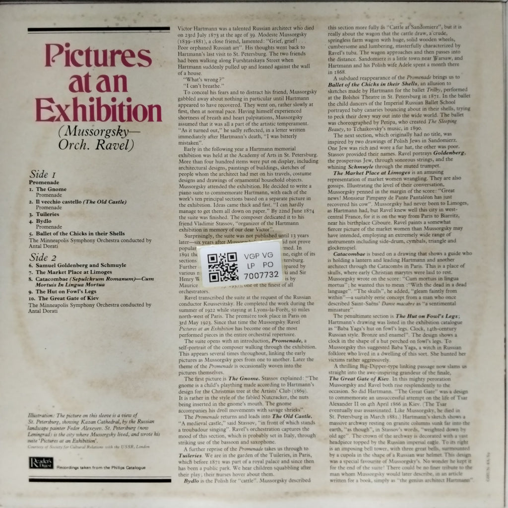 Mussorgsky, Orch. Ravel, The Minneapolis Symphony Orchestra, Antal Dorati - Pictures at an Exhibition (Vinyl)