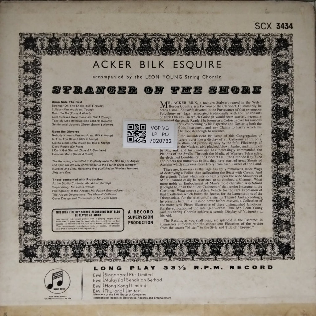 Acker Bilk Esquire - Stranger on the Shore (Vinyl)