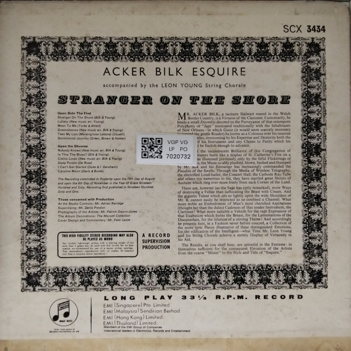 Acker Bilk Esquire - Stranger on the Shore (Vinyl)