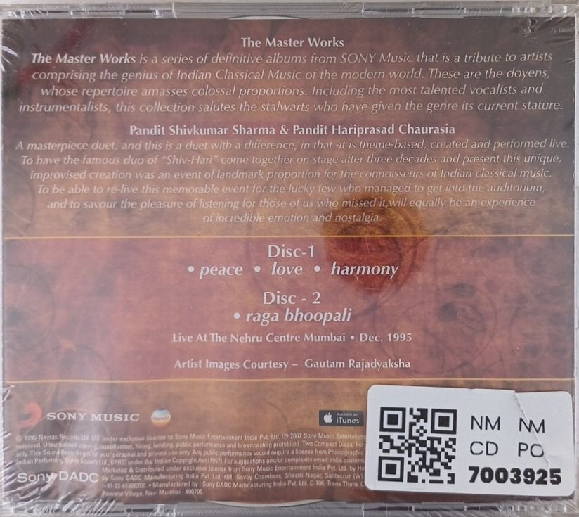 Pandit Shivkumar Sharma, Pandit Hariprasad Chaurasia - The Master Works (CD) (2)