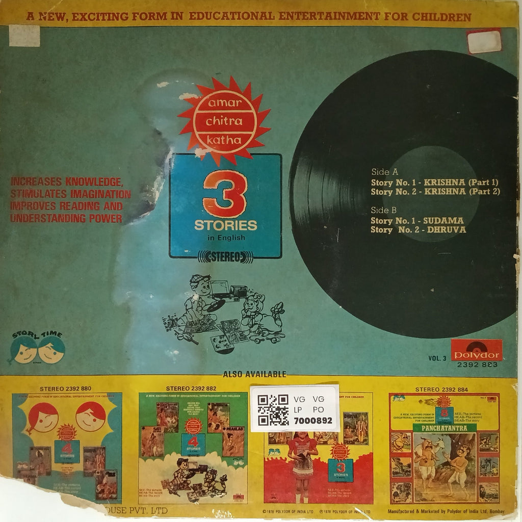 Various - 3 Stories in English (Vinyl)