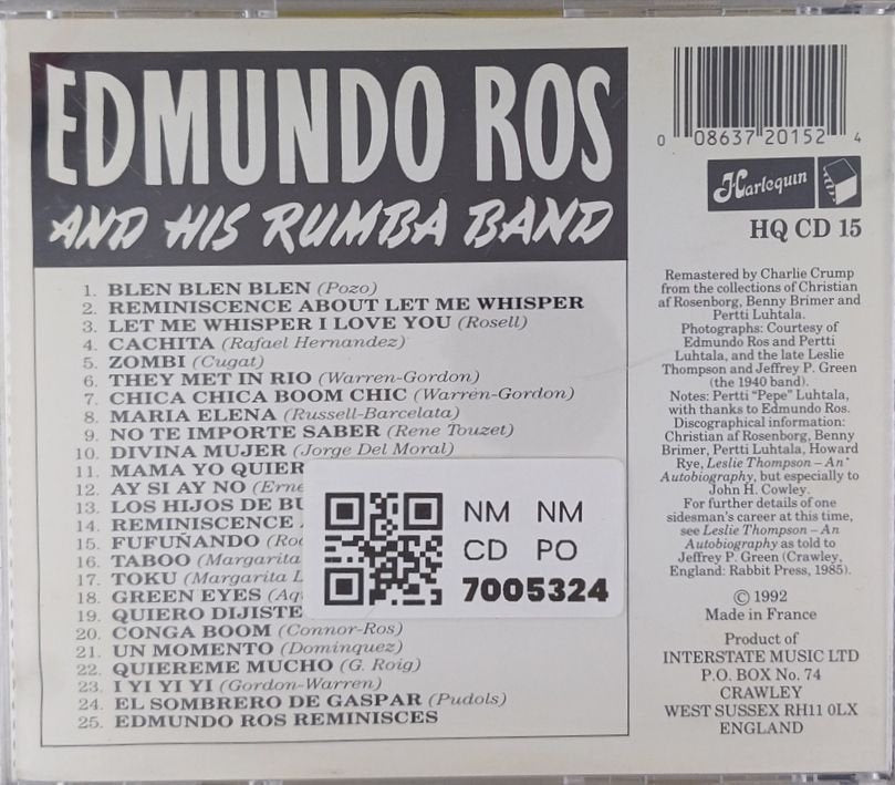 Edmundo Ros And His Rumba Band - Edmundo Ros And His Rumba Band 1939-1941 (CD)