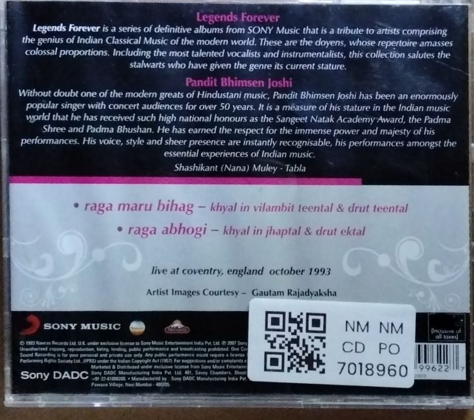 Pandit Bhimsen Joshi - Legends Forever (CD)