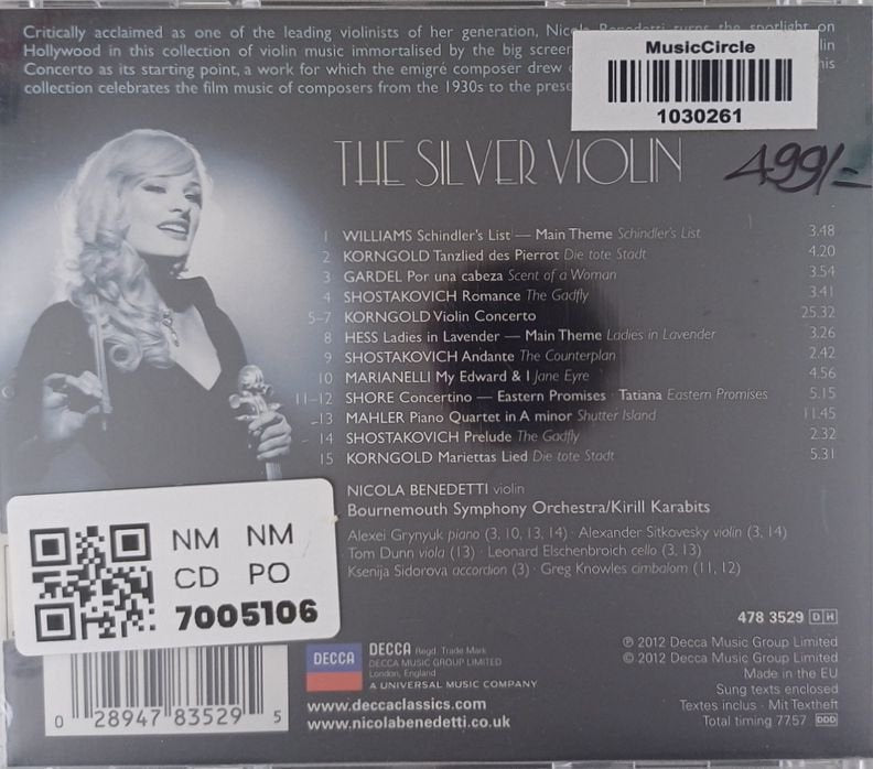 Nicola Benedetti - The Silver Violin (CD)