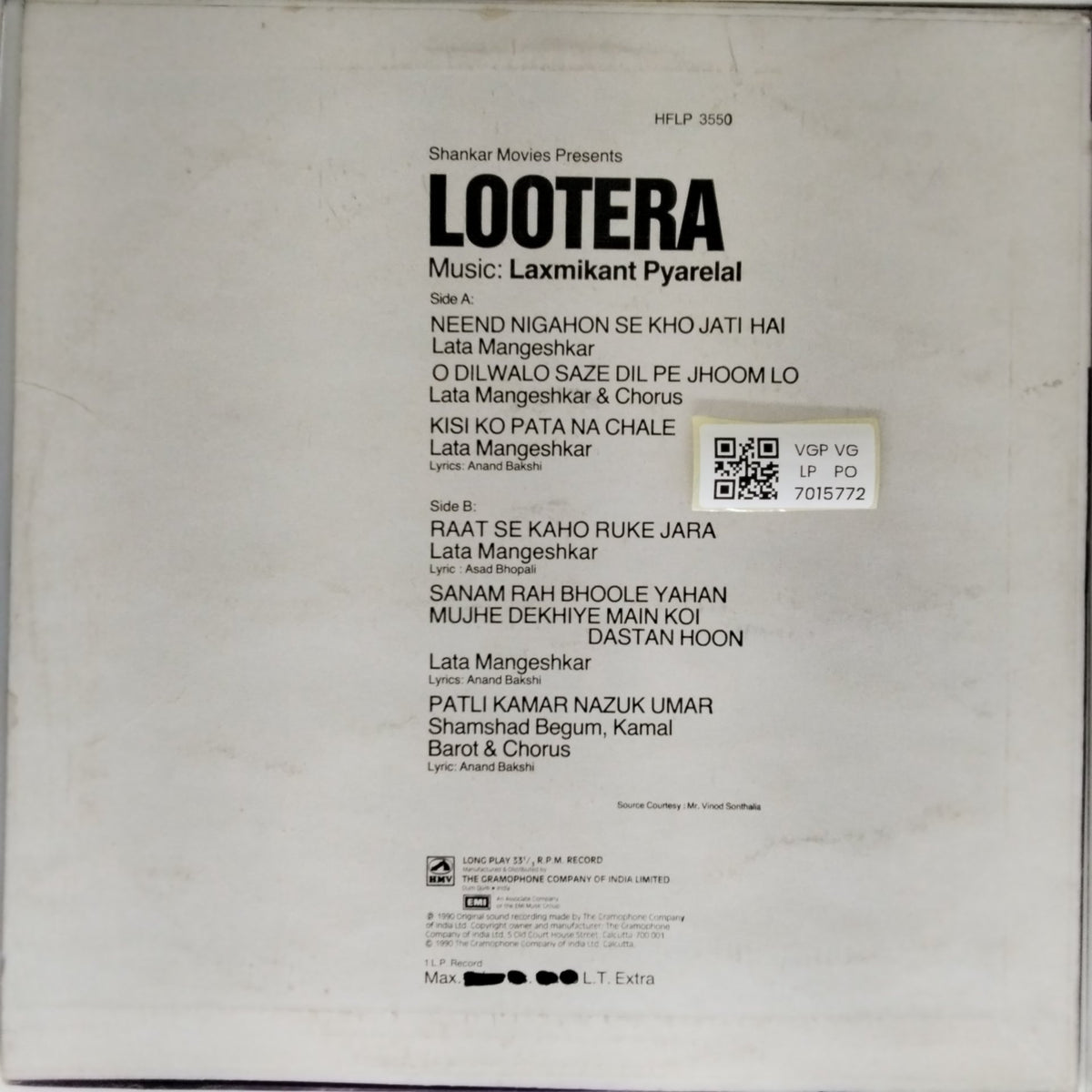 Laxmikant Pyarelal - Lootera (Vinyl)