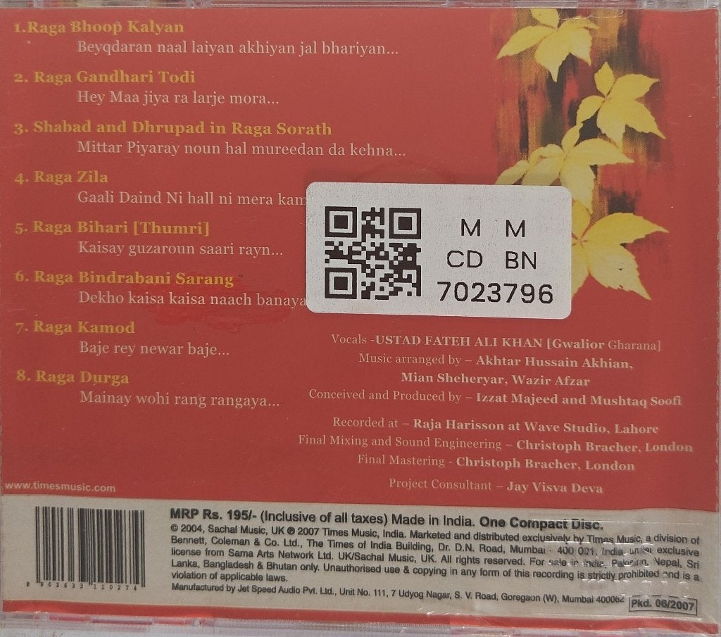 Ustad Fateh Ali Khan - Bandish (CD)
