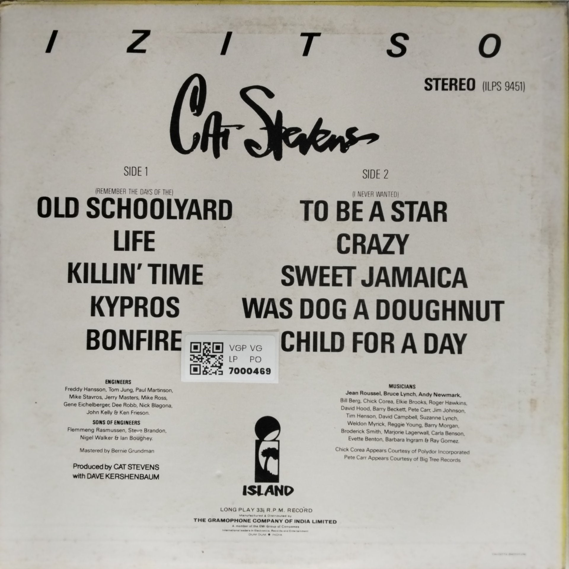 Cat Stevens - Izitso (Vinyl)