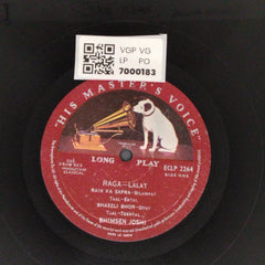 Bhimsen Joshi - Raga - Shudh-Kalyan / Raga - Lalit (Vinyl)