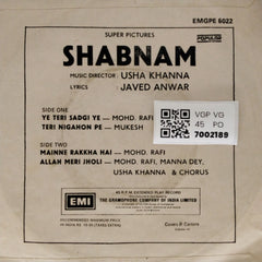 Usha Khanna - Shabnam (45-RPM)