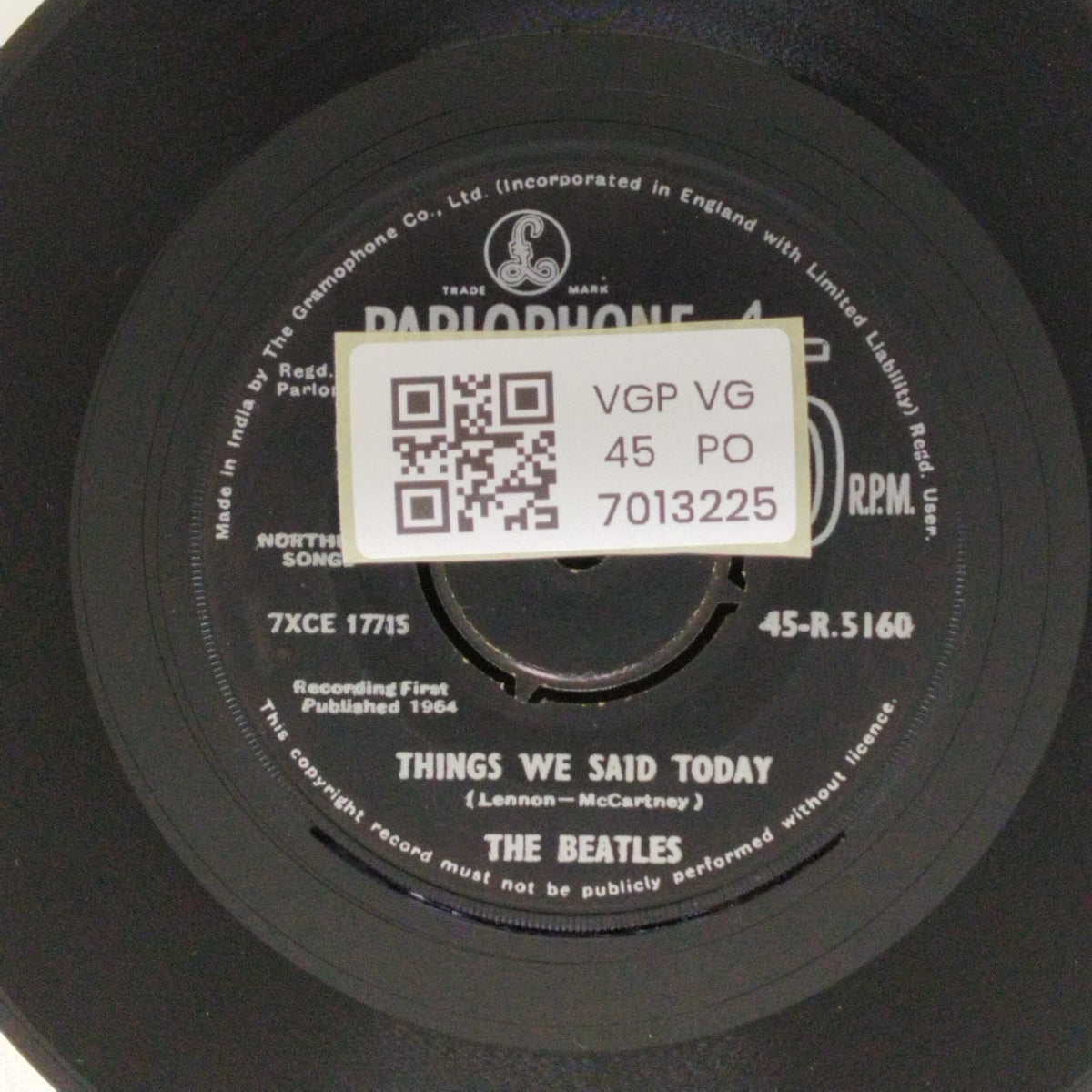 The Beatles - A Hard Day's Night / Things We Said Today (45-RPM)