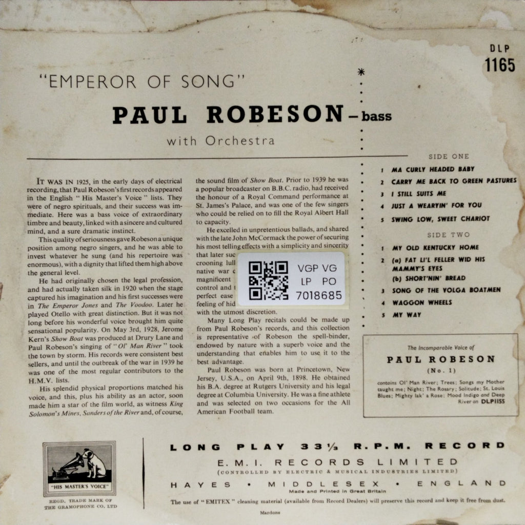 Paul Robeson - Emperor of Song! (Vinyl)
