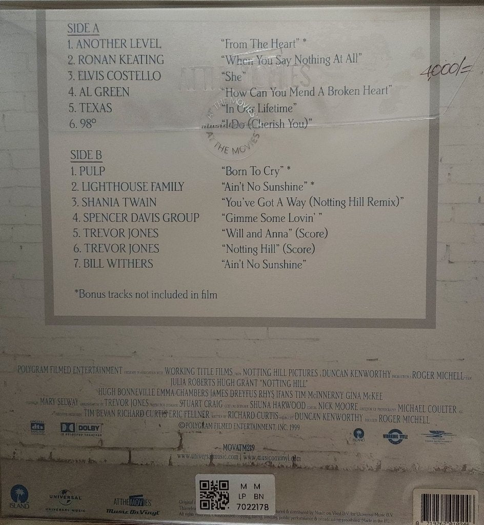 Various - Notting Hill: Music From The Motion Picture (Vinyl)