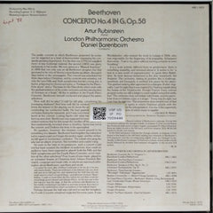 Artur Rubinstein, Daniel Barenboim - Beethoven Concerto No. 4 (Vinyl)