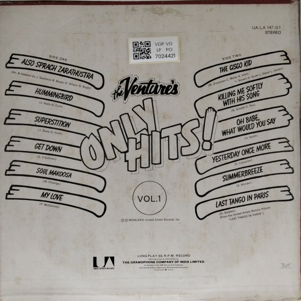 The Ventures - Only Hits! Vol.1 (Vinyl)