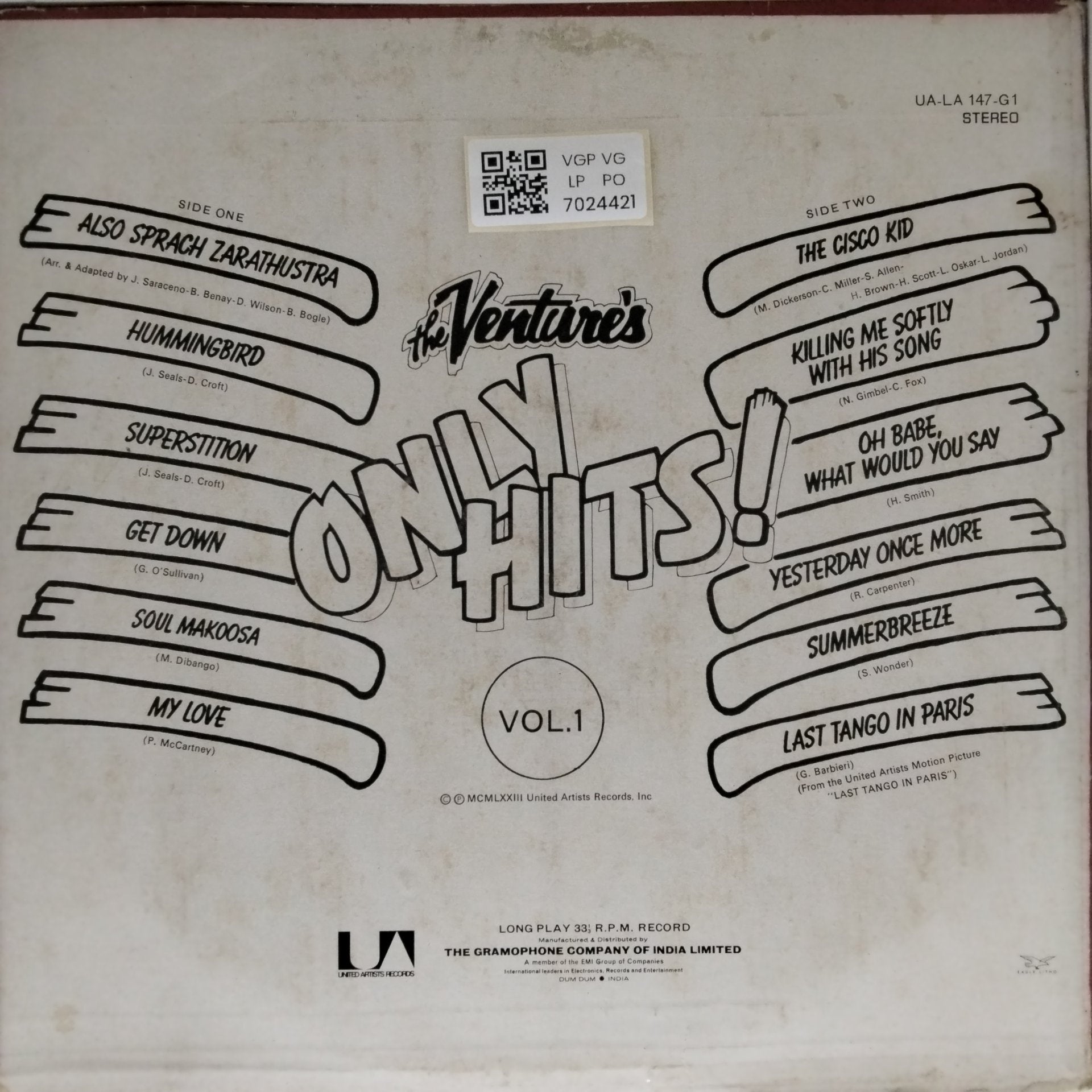 The Ventures - Only Hits! Vol.1 (Vinyl)