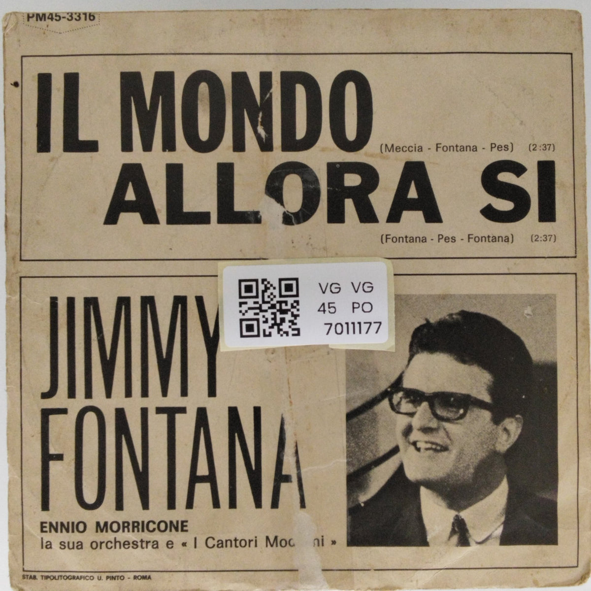 Jimmy Fontana - Il Mondo (45-RPM)