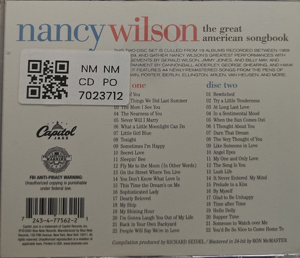 Nancy Wilson - The Great American Songbook (CD)