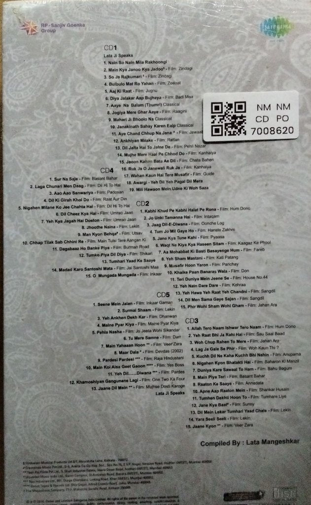 Lata Mangeshkar - My Memorable Melodies (CD) (5)