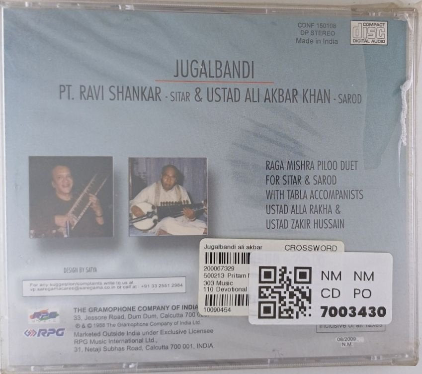 Pt. Ravi Shankar, Ustad Ali Akbar Khan - Jugalbandi (CD)
