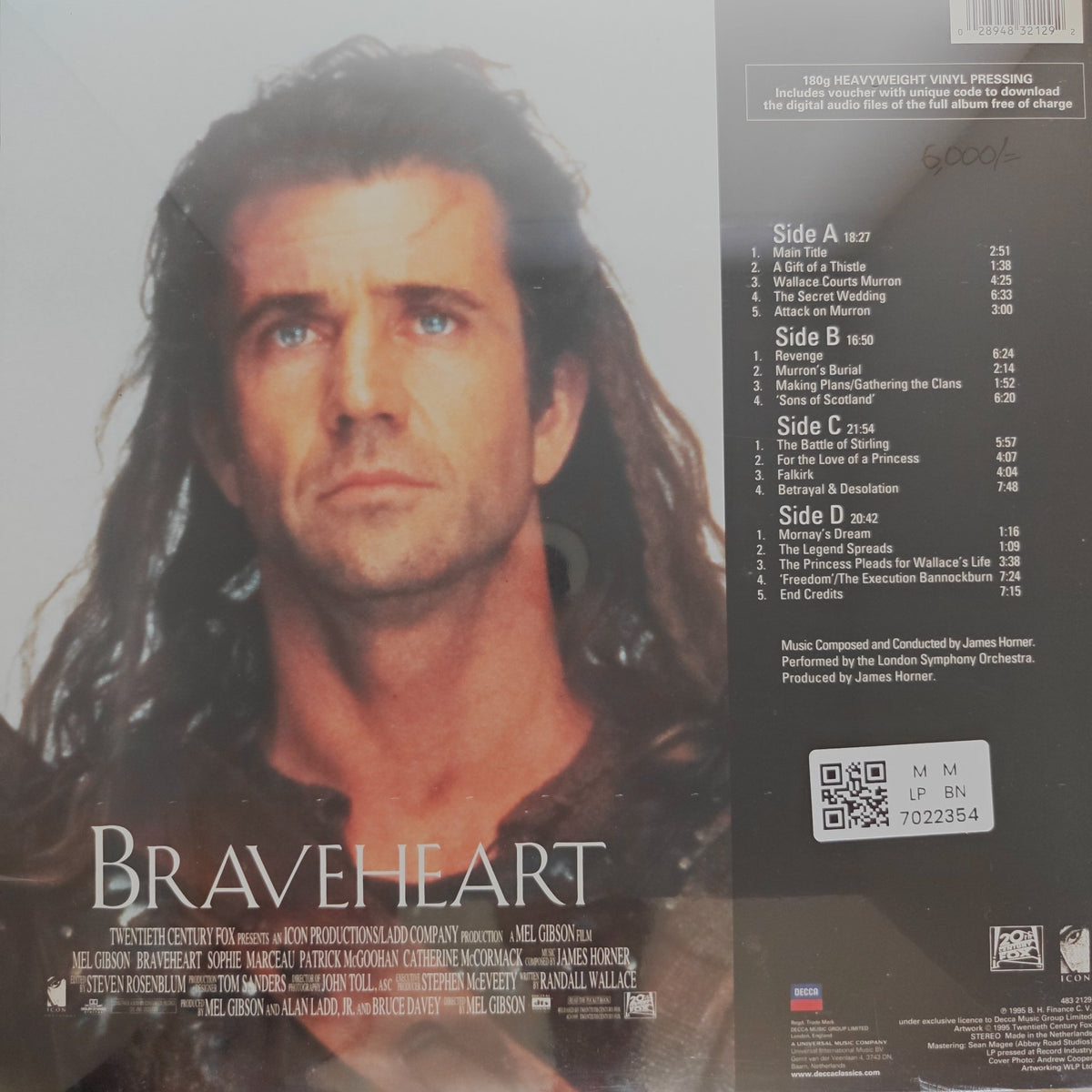 Braveheart - James Horner, London Symphony Orchestra (Vinyl)