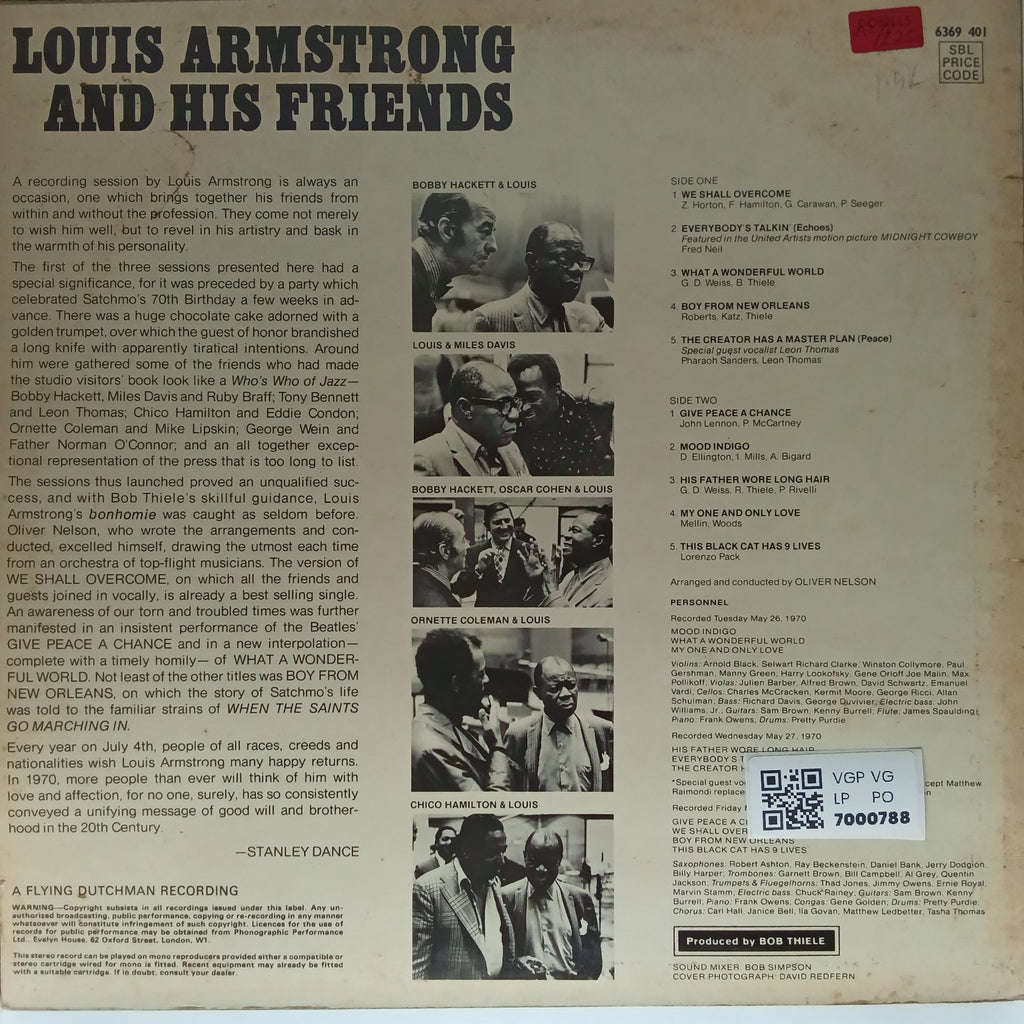 Louis Armstrong - Louis Armstrong and His Friends (Vinyl)
