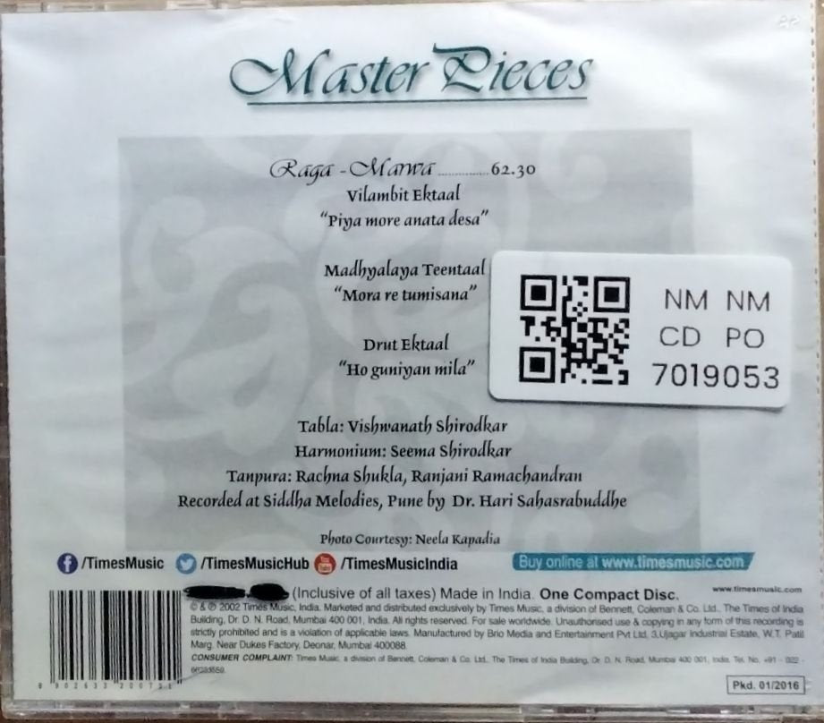 Veena Sahasrabuddhe - Master Pieces (CD)