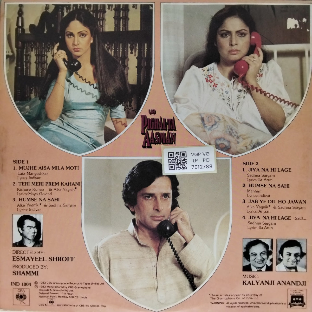 Kalyanji Anandji - Pighalta Aasman (Vinyl)