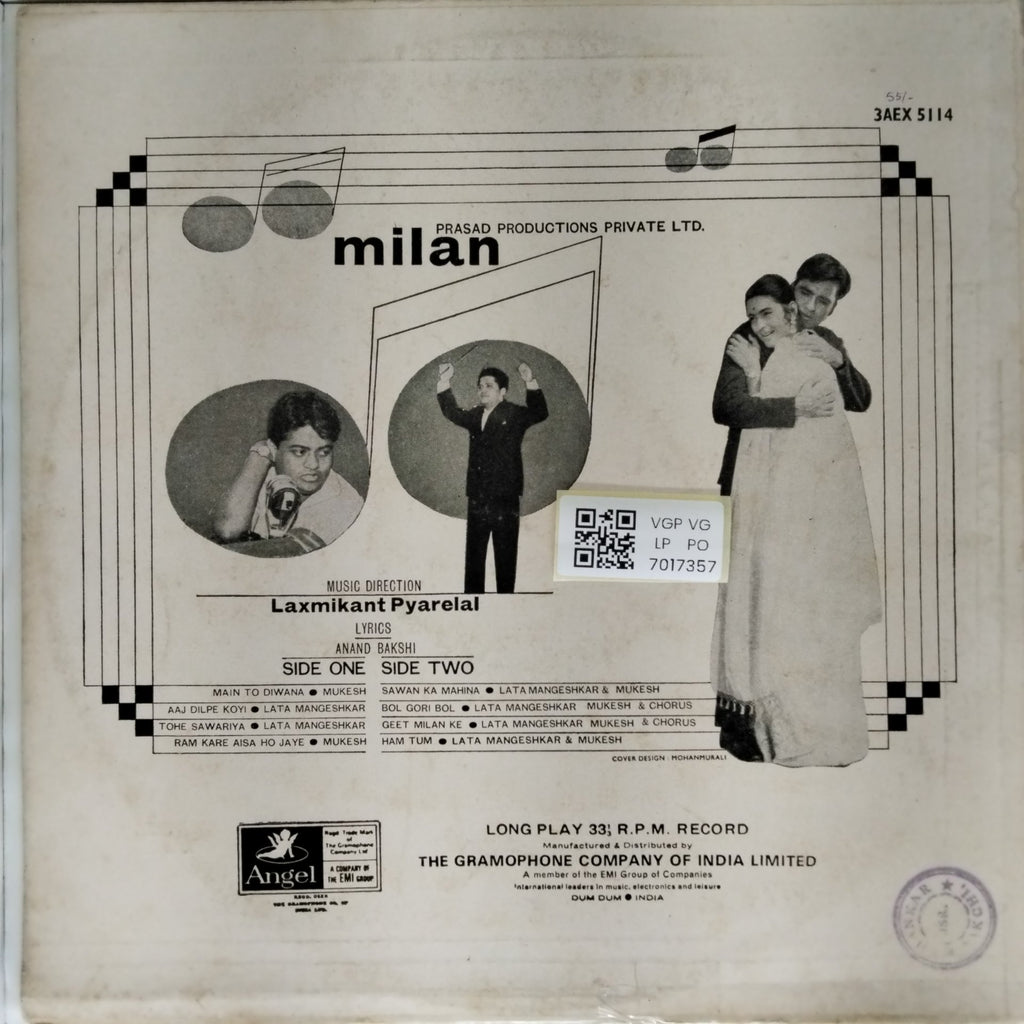 Laxmikant Pyarelal - Milan (Vinyl)