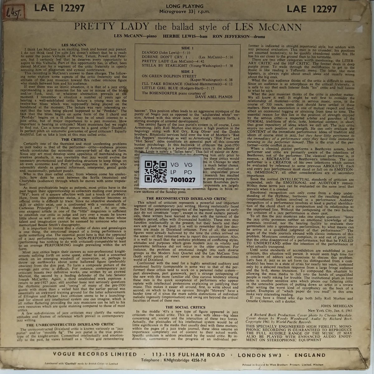 Les McCann - Pretty Lady (Vinyl)