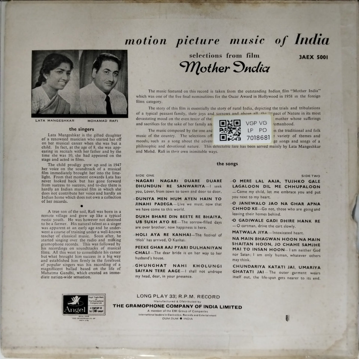 Naushad - Mother India (Vinyl)