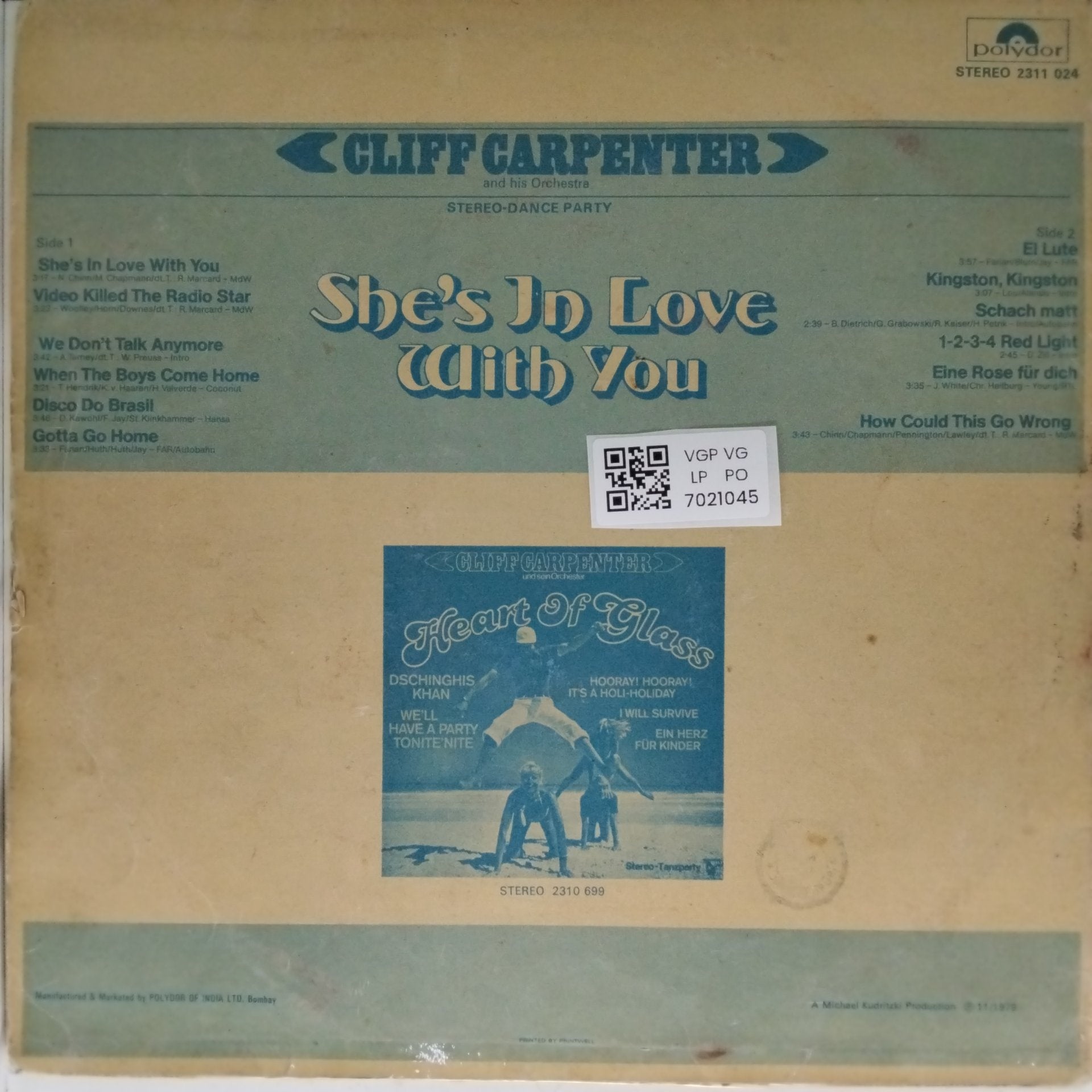 Cliff Carpenter und sein Orchester - She's In Love With You (Vinyl)