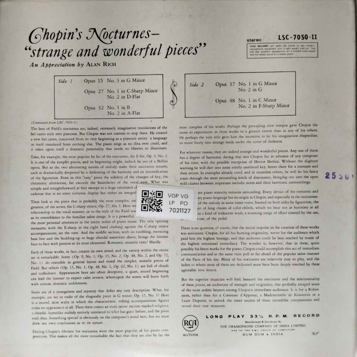 Rubinstein - Chopin - The Nocturnes (Vinyl)