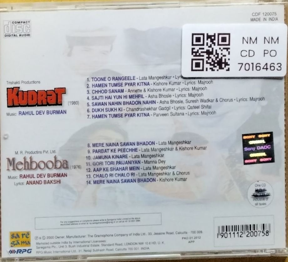 Rahul Dev Burman - Kudrat / Mehbooba (CD)