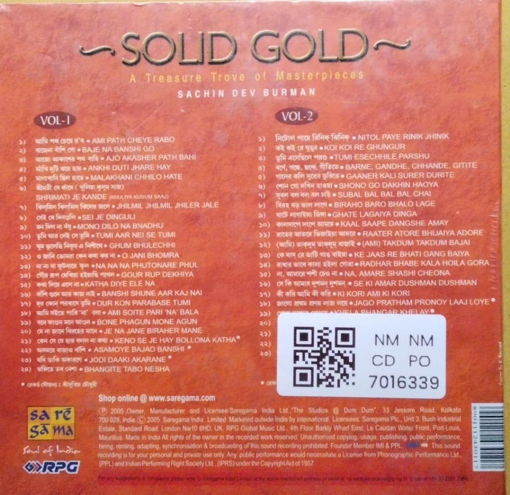 Sachin Dev Burman - Solid Gold: A Treasure Trove of Masterpieces (CD) (2)