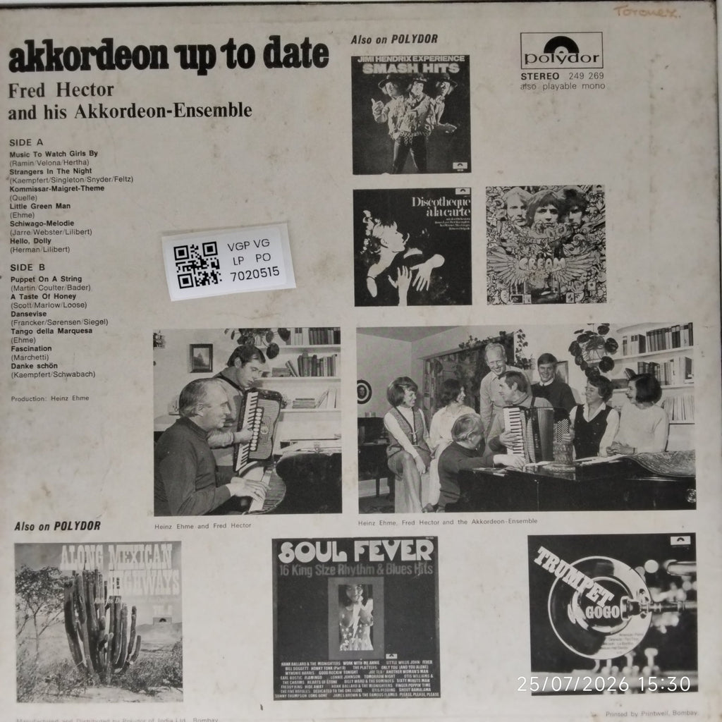 Fred Hector and his Akkordeon-Ensemble - Akkordeon Up To Date (Vinyl)