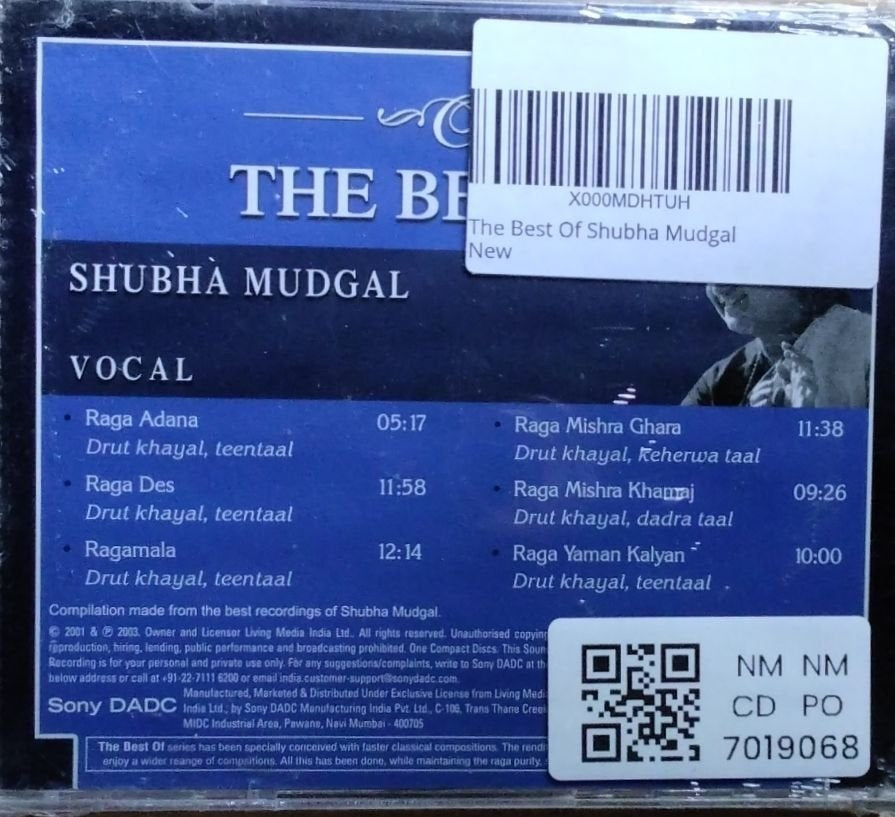 Shubha Mudgal - The Best Of (CD)
