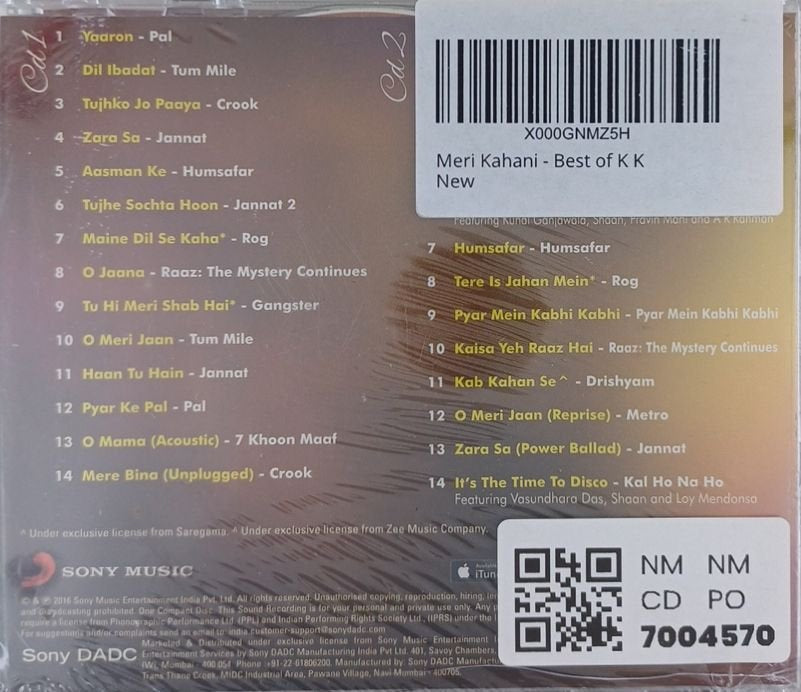 KK - Meri Kahani - Best Of KK (CD) (2)