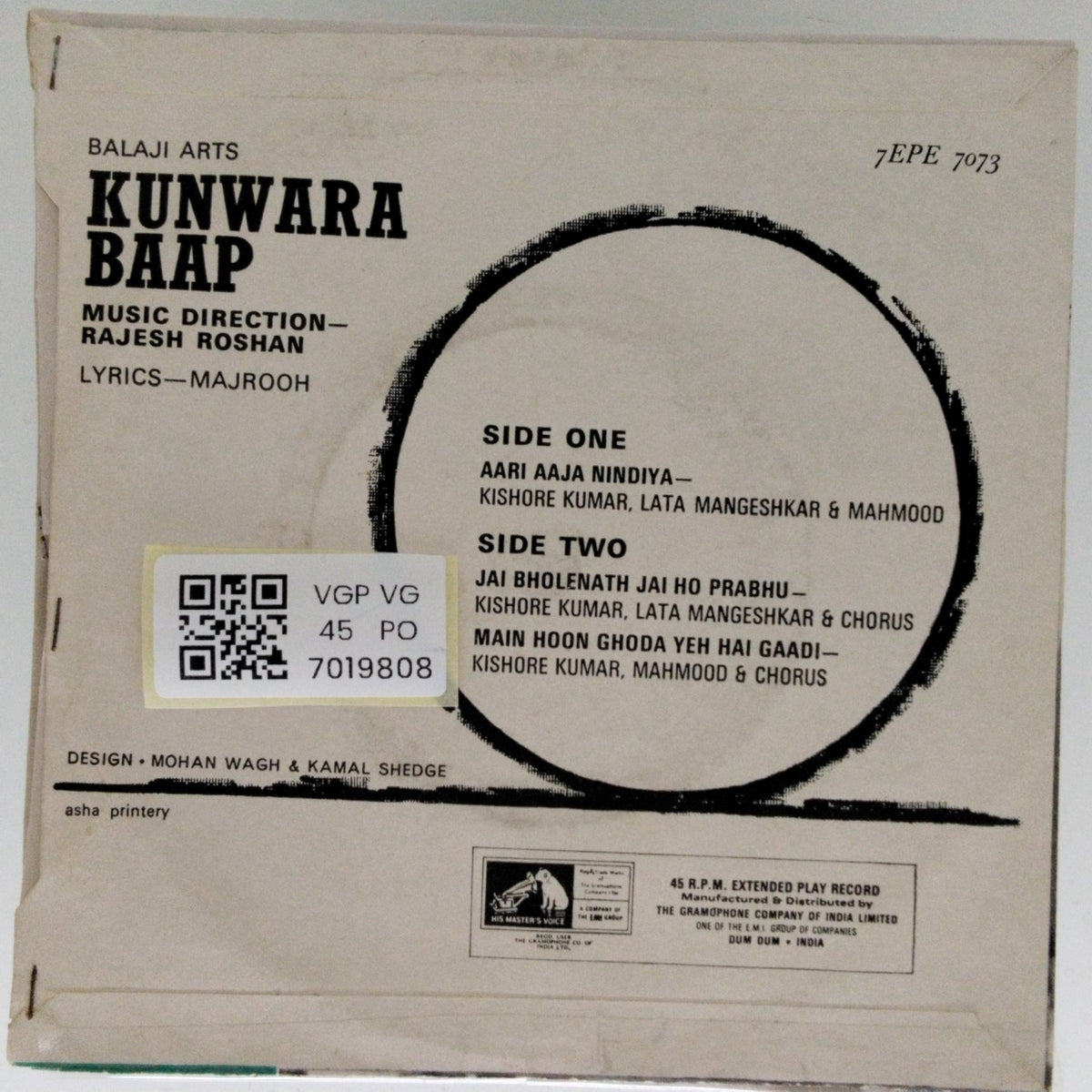 Rajesh Roshan - Kunwara Baap (45-RPM)